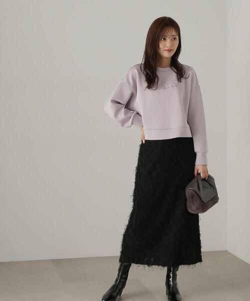 PROPORTION BODY DRESSING(プロポーションボディドレッシング)の「段ボールニット刺繍プルオーバー / 1214260902(Tシャツ/カットソー・レディース・ホワイト系その他/ダークグレー/グレー・FREE)」の10枚目の写真