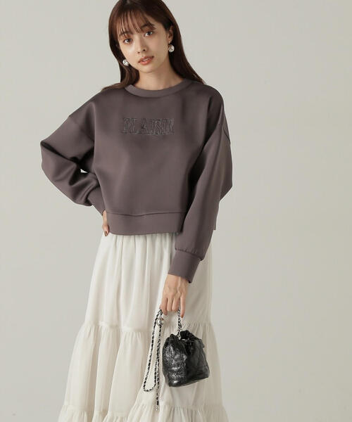 PROPORTION BODY DRESSING(プロポーションボディドレッシング)の「段ボールニット刺繍プルオーバー / 1214260902(Tシャツ/カットソー・レディース・ホワイト系その他/ダークグレー/グレー・FREE)」の13枚目の写真