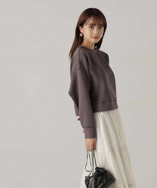 PROPORTION BODY DRESSING(プロポーションボディドレッシング)の「段ボールニット刺繍プルオーバー / 1214260902(Tシャツ/カットソー・レディース・ホワイト系その他/ダークグレー/グレー・FREE)」の15枚目の写真