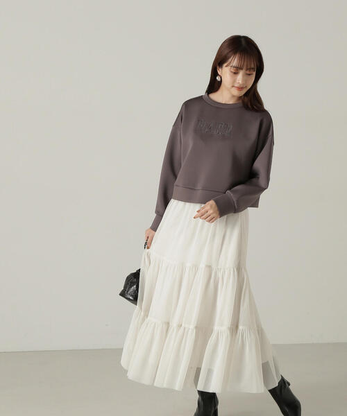 PROPORTION BODY DRESSING(プロポーションボディドレッシング)の「段ボールニット刺繍プルオーバー / 1214260902(Tシャツ/カットソー・レディース・ホワイト系その他/ダークグレー/グレー・FREE)」の16枚目の写真