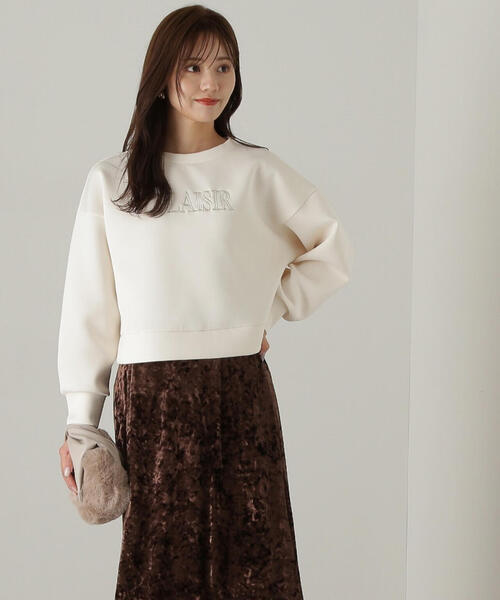 新品ZARA♡コンビポプリンニットセーター 新品】ZARA ポプリンコンビ