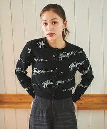 レタリングロゴカーディガン