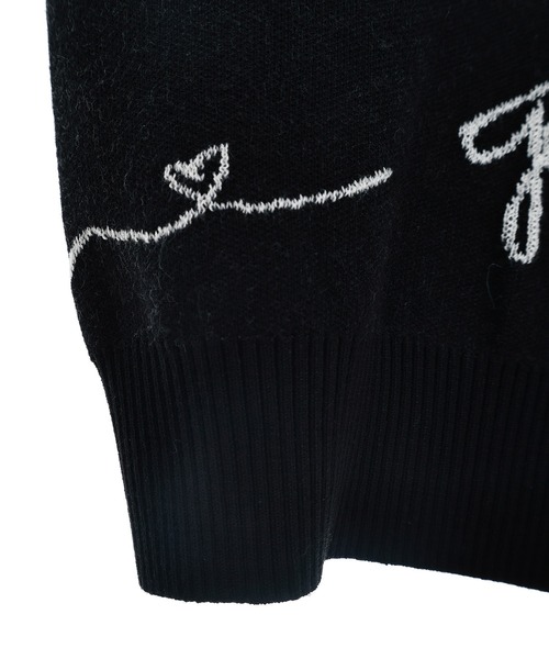 31 Sons de mode（トランテアン　ソン　ドゥ　モード）の「レタリングロゴカーディガン（カーディガン/ボレロ・レディース・ブラック/オフホワイト・フリー）」の16枚目の写真