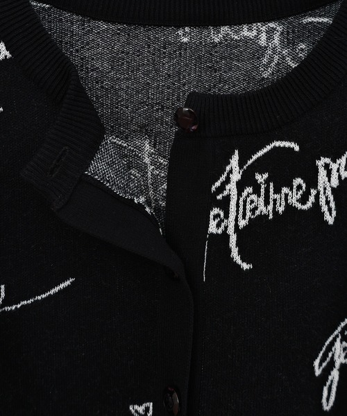31 Sons de mode（トランテアン　ソン　ドゥ　モード）の「レタリングロゴカーディガン（カーディガン/ボレロ・レディース・ブラック/オフホワイト・フリー）」の14枚目の写真