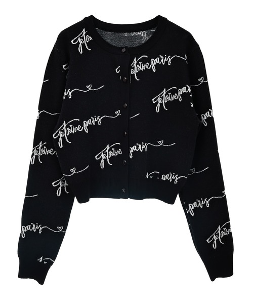 31 Sons de mode（トランテアン　ソン　ドゥ　モード）の「レタリングロゴカーディガン（カーディガン/ボレロ・レディース・ブラック/オフホワイト・フリー）」の3枚目の写真