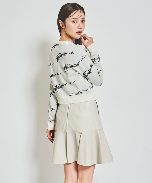 31 Sons de mode（トランテアン　ソン　ドゥ　モード）の「レタリングロゴカーディガン（カーディガン/ボレロ・レディース・ブラック/オフホワイト・フリー）」の22枚目の写真