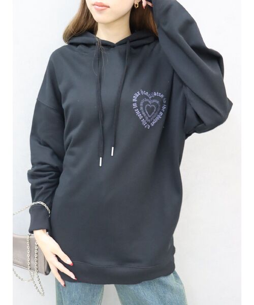 EVRIS（エヴリス）の「HEART GRAPHIC BIG フーディ（パーカー・レディース・ブラック/グレー/ホワイト・FREE）」の21枚目の写真