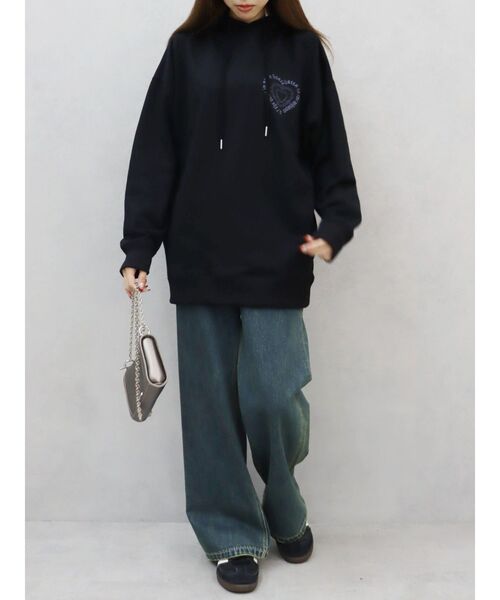 EVRIS（エヴリス）の「HEART GRAPHIC BIG フーディ（パーカー・レディース・ブラック/グレー/ホワイト・FREE）」の20枚目の写真