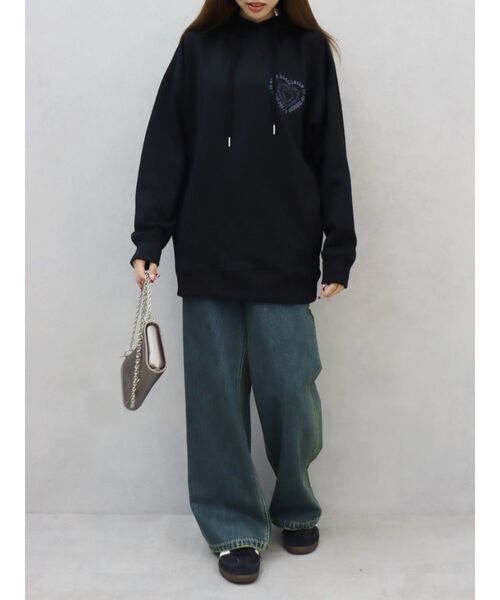 EVRIS（エヴリス）の「HEART GRAPHIC BIG フーディ（パーカー・レディース・ブラック/グレー/ホワイト・FREE）」の19枚目の写真