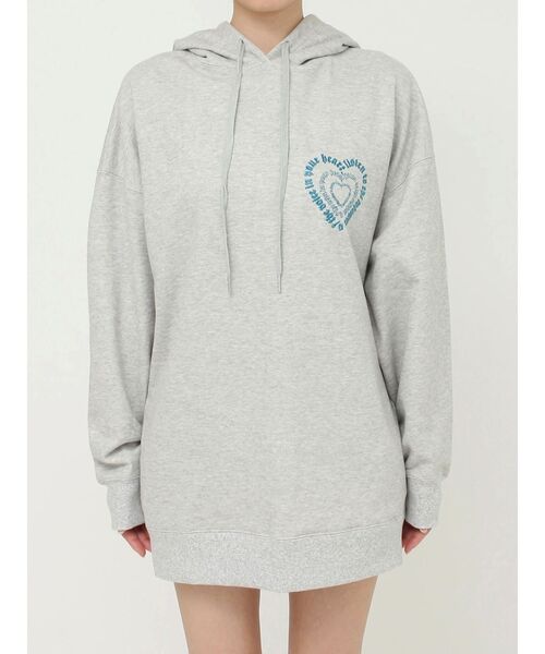 EVRIS（エヴリス）の「HEART GRAPHIC BIG フーディ（パーカー・レディース・ブラック/グレー/ホワイト・FREE）」の17枚目の写真