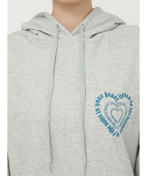 EVRIS（エヴリス）の「HEART GRAPHIC BIG フーディ（パーカー・レディース・ブラック/グレー/ホワイト・FREE）」の14枚目の写真