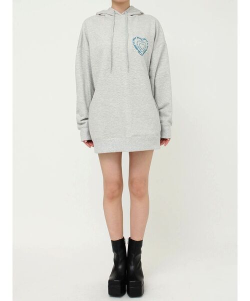 EVRIS（エヴリス）の「HEART GRAPHIC BIG フーディ（パーカー・レディース・ブラック/グレー/ホワイト・FREE）」の9枚目の写真