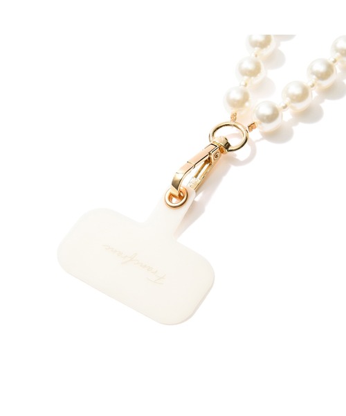 スマホショルダーストラップ パール ホワイト (ストラップシート付