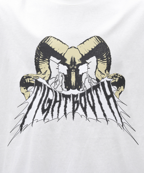 TIGHTBOOTH PRODUCTION(タイトブースプロダクション)の「TIGHTBOOTH / タイトブース HORN T-SH(Tシャツ/カットソー・メンズ・ブラック/ホワイト・MEDIUM/LARGE)」の13枚目の写真