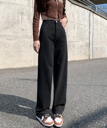 ハイウエストストレートデニム