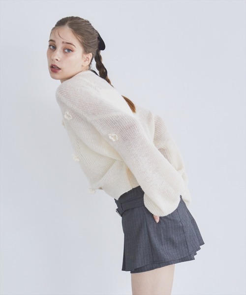 REDYAZEL（レディアゼル）の「クロシェフラワーカーディガン（カーディガン/ボレロ・レディース・ベージュ/ホワイト/ブルー・FREE）」の13枚目の写真