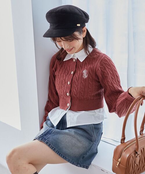 MAJESTIC LEGON（マジェスティックレゴン）の「2wayラップミニスカート（デニムスカート・レディース・ブルー系その他2/ブラウン・MEDIUM）」の4枚目の写真