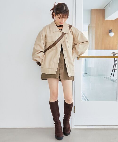 MAJESTIC LEGON（マジェスティックレゴン）の「2wayラップミニスカート（デニムスカート・レディース・ブルー系その他2/ブラウン・MEDIUM）」の14枚目の写真