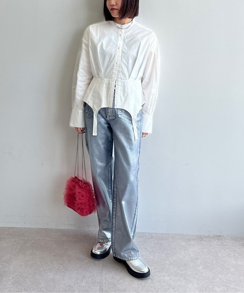 ELLEgirl（エルガール）の「箔ストレートデニムパンツ【ELLEgirl/エル ガール】（デニムパンツ・レディース・インディゴブルー・S/M/L）」の19枚目の写真