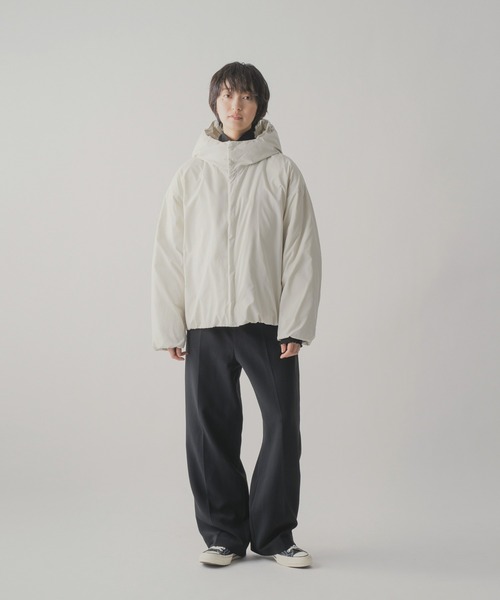 miffew（ミフュー）の「「miffew/ミフュー」HIDDEN SNAP HOODED DOWN JACKET（ダウンジャケット/コート・メンズ・オフホワイト/ブルーグレー/ブラック/ブラウン/グレイッシュベージュ/ベージュ・2/1/3/4）」の8枚目の写真