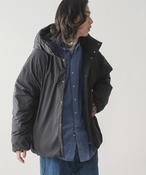 miffew（ミフュー）の「「miffew/ミフュー」HIDDEN SNAP HOODED DOWN JACKET（ダウンジャケット/コート・メンズ・オフホワイト/ブルーグレー/ブラック/ブラウン/グレイッシュベージュ/ベージュ・2/1/3/4）」の16枚目の写真