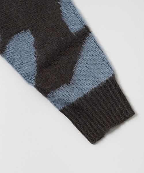 1111clothing(ワンフォークロージング)の「モヘアライク 総柄 クルーネック ニット / Mohaalike Crew Neck Knit / オーバーサイズ クルーニット(ニット/セーター・メンズ・B/G/I/A/H/C/D/E/F/J/K/L/M・M/L)」の17枚目の写真