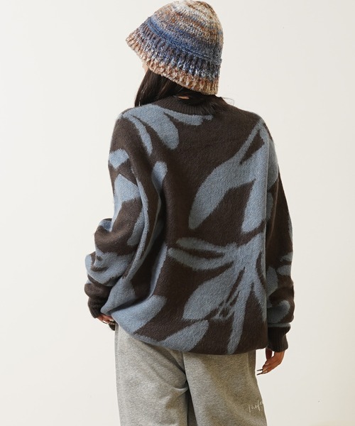 1111clothing(ワンフォークロージング)の「モヘアライク 総柄 クルーネック ニット / Mohaalike Crew Neck Knit / オーバーサイズ クルーニット(ニット/セーター・メンズ・B/G/I/A/H/C/D/E/F/J/K/L/M・M/L)」の20枚目の写真