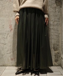 babaco | babaco Lurex Print Chiffon Gathered Skirt(スカート)