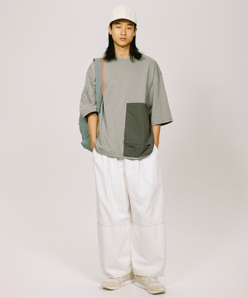 sneeuw（スニュウ）の「パネルプルオーバー（Tシャツ/カットソー・レディース・ベージュ/グレー・1/3）」の5枚目の写真