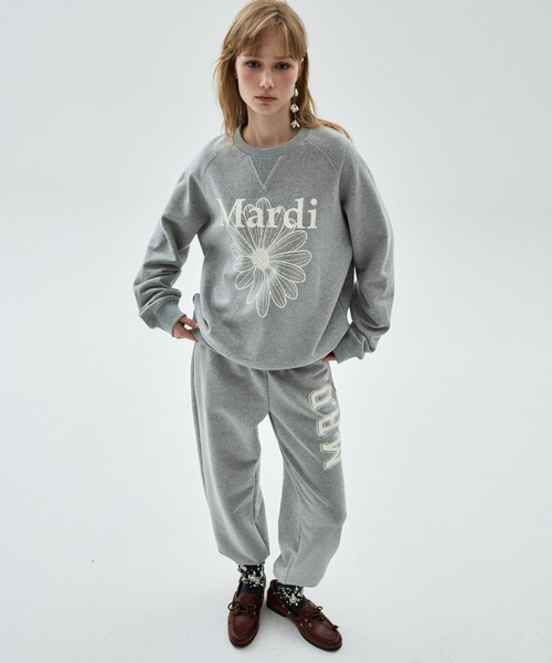 Mardi Mercredi(マルディメクルディ)の「【Renewal】SWEATSHIRT RAGLAN FLOWERMARDI / スウェットシャツ ラグラン フラワーマルディ(スウェット・レディース・ブラック×ピンク/レッド/ネイビー/グレー・FREE)」の18枚目の写真