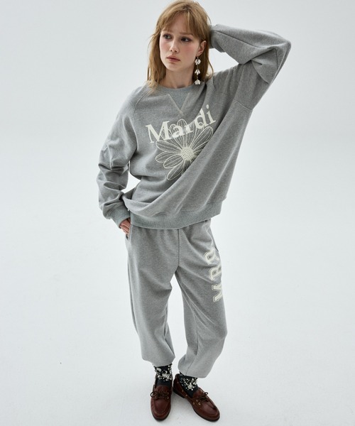 Mardi Mercredi(マルディメクルディ)の「【Renewal】SWEATSHIRT RAGLAN FLOWERMARDI / スウェットシャツ ラグラン フラワーマルディ(スウェット・レディース・ブラック×ピンク/レッド/ネイビー/グレー・FREE)」の17枚目の写真