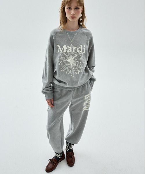 Mardi Mercredi(マルディメクルディ)の「【Renewal】SWEATSHIRT RAGLAN FLOWERMARDI / スウェットシャツ ラグラン フラワーマルディ(スウェット・レディース・ブラック×ピンク/レッド/ネイビー/グレー・FREE)」の16枚目の写真