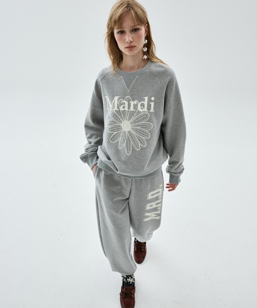 Mardi Mercredi(マルディメクルディ)の「【Renewal】SWEATSHIRT RAGLAN FLOWERMARDI / スウェットシャツ ラグラン フラワーマルディ(スウェット・レディース・ブラック×ピンク/レッド/ネイビー/グレー・FREE)」の15枚目の写真