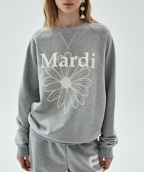 Mardi Mercredi(マルディメクルディ)の「【Renewal】SWEATSHIRT RAGLAN FLOWERMARDI / スウェットシャツ ラグラン フラワーマルディ(スウェット・レディース・ブラック×ピンク/レッド/ネイビー/グレー・FREE)」の13枚目の写真