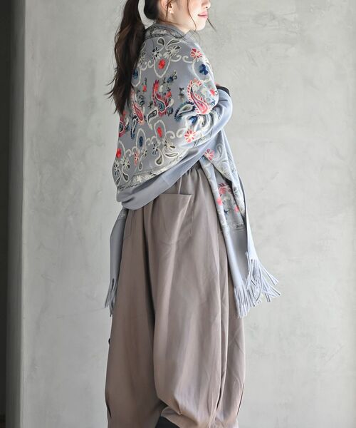 カラフル刺繍起毛大判ストール（ストール/ショール）｜rps（アール