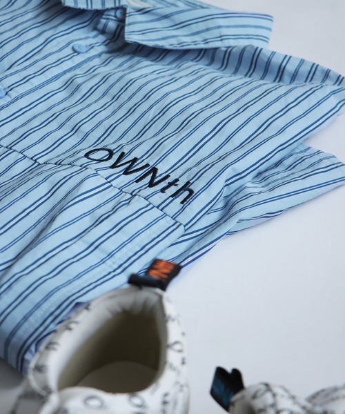 OWNth(オンス)の「デザイン切替ストライプシャツ(シャツ/ブラウス・レディース・ブルー・ONESIZE)」の18枚目の写真