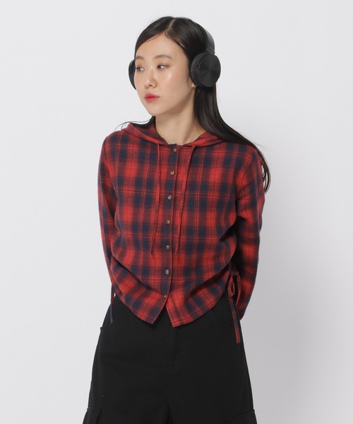 3.3 Field Trip （3.3フィールドトリップ）の「3.3 Field Trip／サイドシャーリングシャツ（シャツ/ブラウス・レディース・ボルドー/ブラウン/ブルー・FREE）」の10枚目の写真