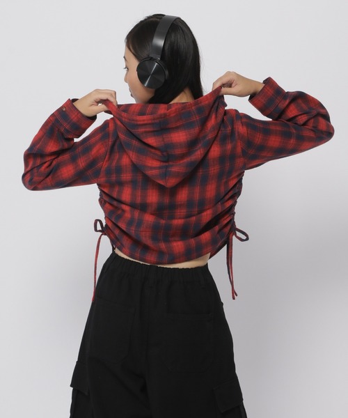 3.3 Field Trip （3.3フィールドトリップ）の「3.3 Field Trip／サイドシャーリングシャツ（シャツ/ブラウス・レディース・ボルドー/ブラウン/ブルー・FREE）」の12枚目の写真