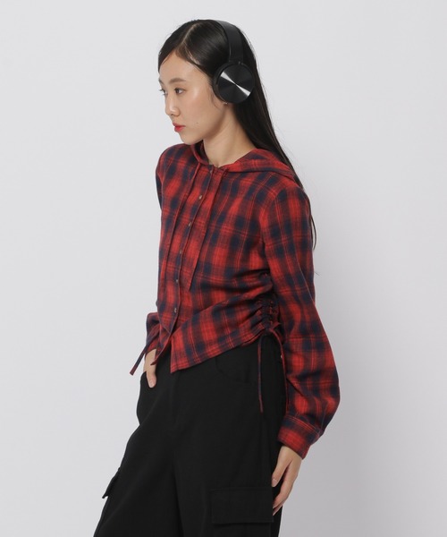 3.3 Field Trip （3.3フィールドトリップ）の「3.3 Field Trip／サイドシャーリングシャツ（シャツ/ブラウス・レディース・ボルドー/ブラウン/ブルー・FREE）」の11枚目の写真