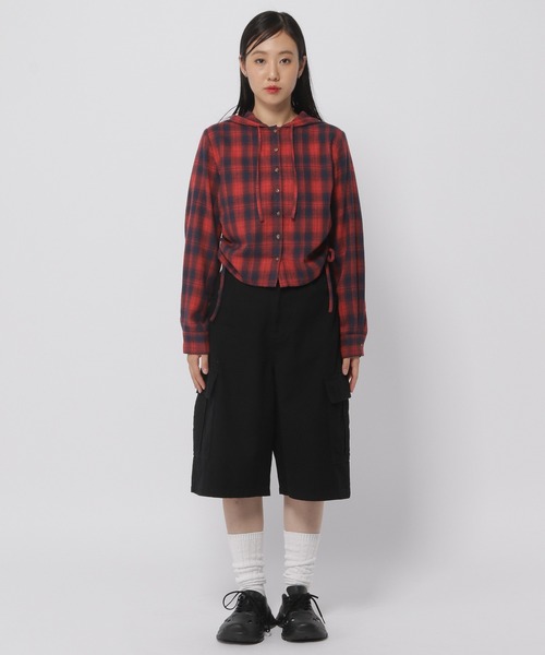 3.3 Field Trip （3.3フィールドトリップ）の「3.3 Field Trip／サイドシャーリングシャツ（シャツ/ブラウス・レディース・ボルドー/ブラウン/ブルー・FREE）」の13枚目の写真