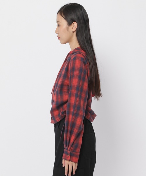 3.3 Field Trip （3.3フィールドトリップ）の「3.3 Field Trip／サイドシャーリングシャツ（シャツ/ブラウス・レディース・ボルドー/ブラウン/ブルー・FREE）」の14枚目の写真