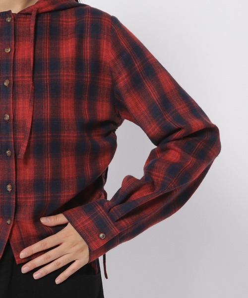 3.3 Field Trip （3.3フィールドトリップ）の「3.3 Field Trip／サイドシャーリングシャツ（シャツ/ブラウス・レディース・ボルドー/ブラウン/ブルー・FREE）」の17枚目の写真