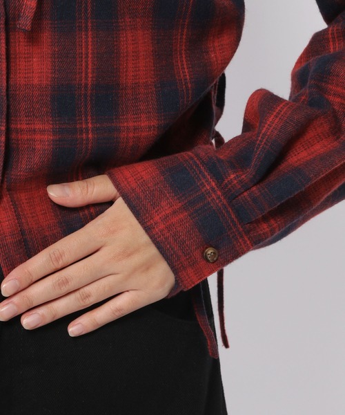 3.3 Field Trip （3.3フィールドトリップ）の「3.3 Field Trip／サイドシャーリングシャツ（シャツ/ブラウス・レディース・ボルドー/ブラウン/ブルー・FREE）」の18枚目の写真