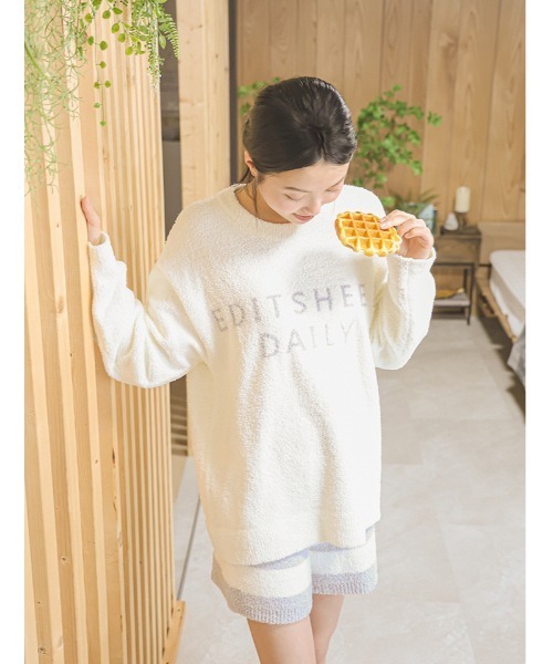 ルームウェア】ロゴ入りもこもこプルオーバー（ルームウェア/パジャマ