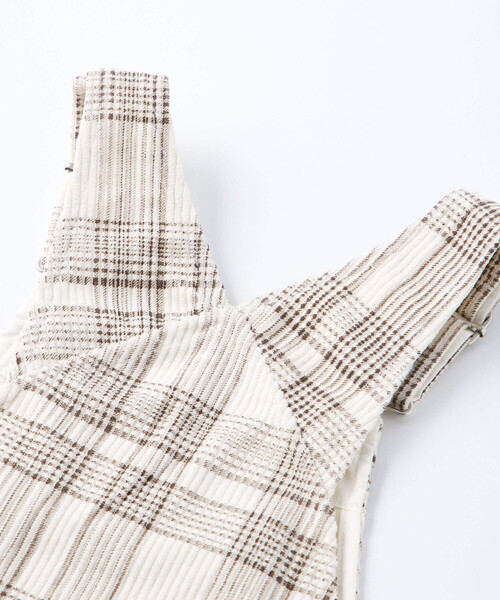 SLAP SLIP（スラップスリップ）の「フラップ胸ポケット付きチェックサロペット(80~120cm)（サロペット/オーバーオール・キッズ・ブラック系その他/ホワイト系その他2・80ｃｍ/90cm/110cm/100cm/120cm）」の8枚目の写真