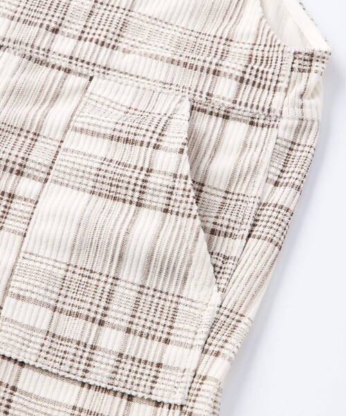 SLAP SLIP（スラップスリップ）の「フラップ胸ポケット付きチェックサロペット(80~120cm)（サロペット/オーバーオール・キッズ・ブラック系その他/ホワイト系その他2・80ｃｍ/90cm/110cm/100cm/120cm）」の9枚目の写真
