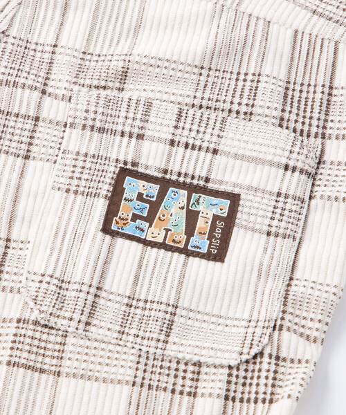 SLAP SLIP（スラップスリップ）の「フラップ胸ポケット付きチェックサロペット(80~120cm)（サロペット/オーバーオール・キッズ・ブラック系その他/ホワイト系その他2・80ｃｍ/90cm/110cm/100cm/120cm）」の11枚目の写真