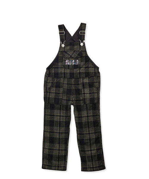 SLAP SLIP（スラップスリップ）の「フラップ胸ポケット付きチェックサロペット(80~120cm)（サロペット/オーバーオール・キッズ・ブラック系その他/ホワイト系その他2・80ｃｍ/90cm/110cm/100cm/120cm）」の13枚目の写真