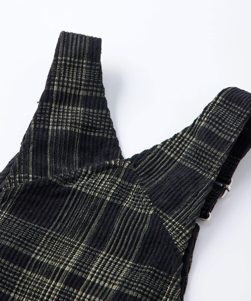 SLAP SLIP（スラップスリップ）の「フラップ胸ポケット付きチェックサロペット(80~120cm)（サロペット/オーバーオール・キッズ・ブラック系その他/ホワイト系その他2・80ｃｍ/90cm/110cm/100cm/120cm）」の16枚目の写真