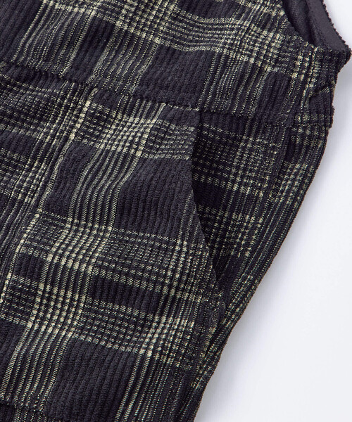 SLAP SLIP（スラップスリップ）の「フラップ胸ポケット付きチェックサロペット(80~120cm)（サロペット/オーバーオール・キッズ・ブラック系その他/ホワイト系その他2・80ｃｍ/90cm/110cm/100cm/120cm）」の17枚目の写真